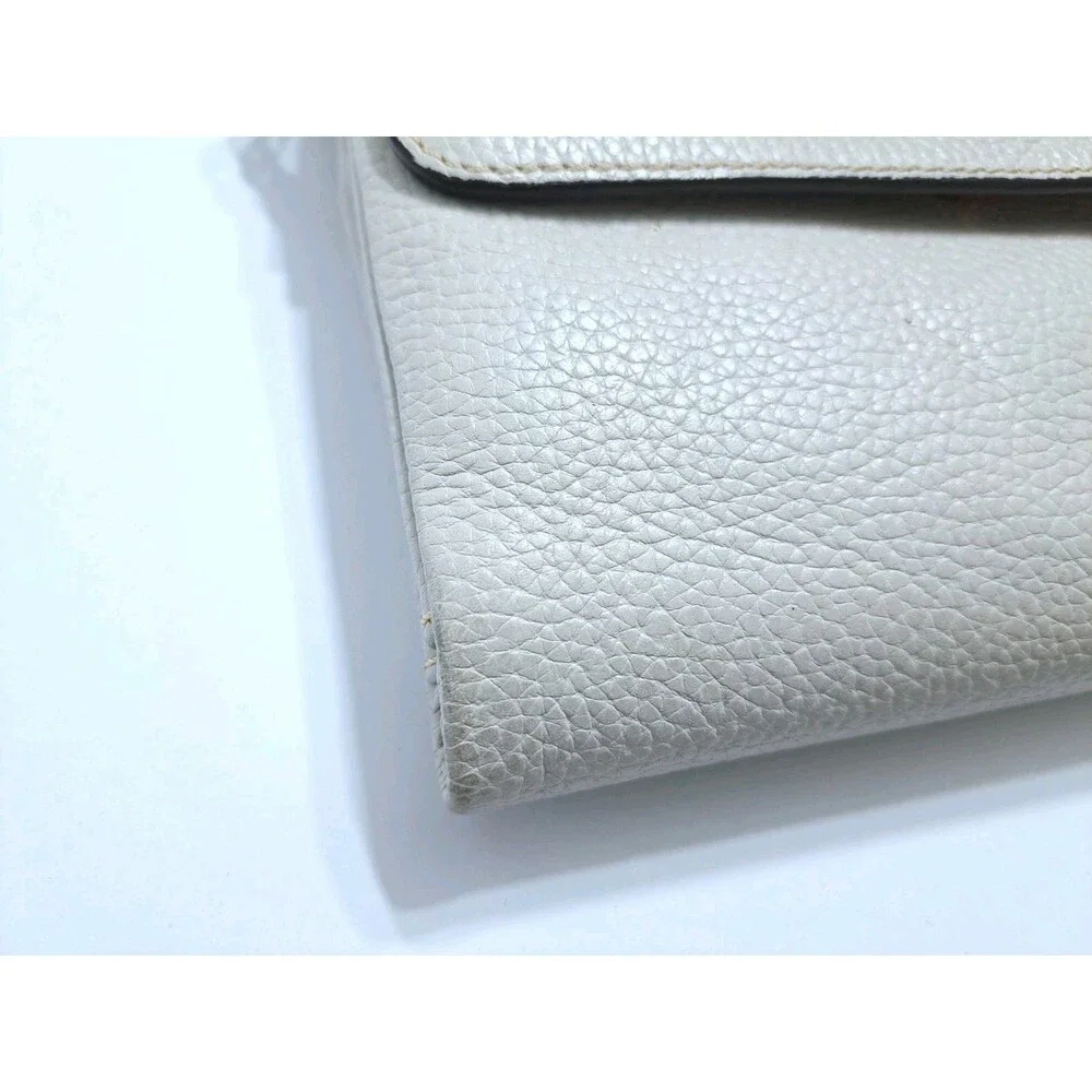 Dooney Bourke Pebble Leather Crossbody Bag Taupe Red Interior Pocket Card Holder - Picture 4 of 10